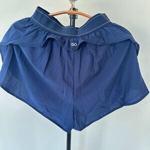 Alo Royal Blue Double-Layer Athletic Shorts, Women's Size S